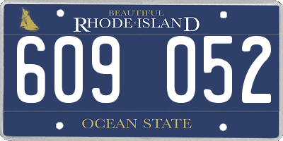 RI license plate 609052