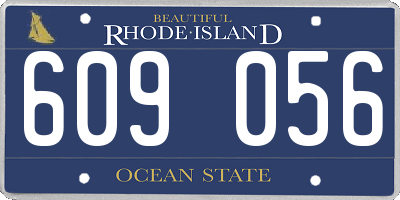 RI license plate 609056