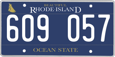 RI license plate 609057