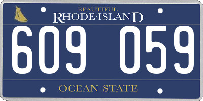 RI license plate 609059