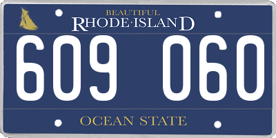 RI license plate 609060