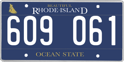 RI license plate 609061