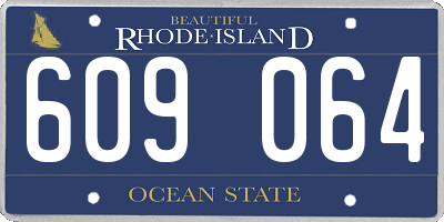 RI license plate 609064