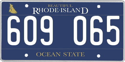 RI license plate 609065