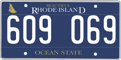 RI license plate 609069