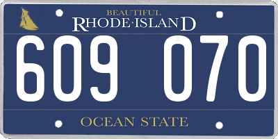 RI license plate 609070