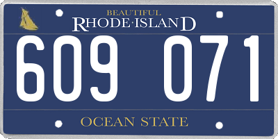 RI license plate 609071
