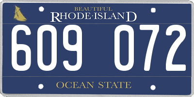 RI license plate 609072