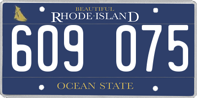 RI license plate 609075