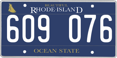 RI license plate 609076