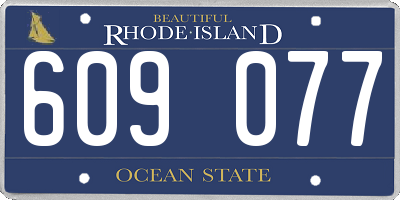 RI license plate 609077