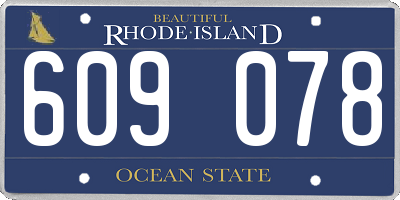 RI license plate 609078