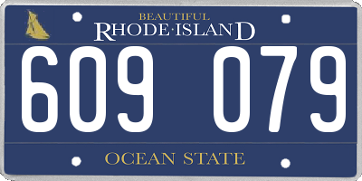 RI license plate 609079