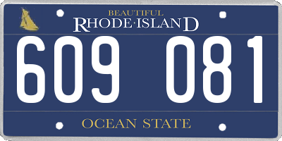 RI license plate 609081