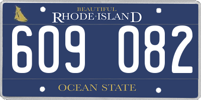 RI license plate 609082