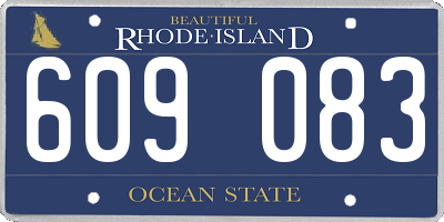 RI license plate 609083