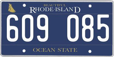 RI license plate 609085