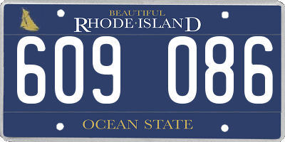 RI license plate 609086