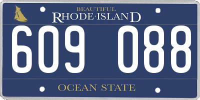 RI license plate 609088