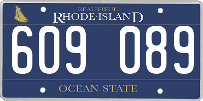 RI license plate 609089
