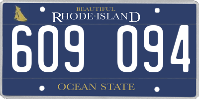 RI license plate 609094