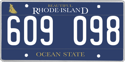 RI license plate 609098