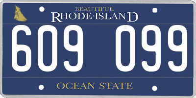 RI license plate 609099