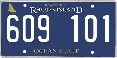 RI license plate 609101
