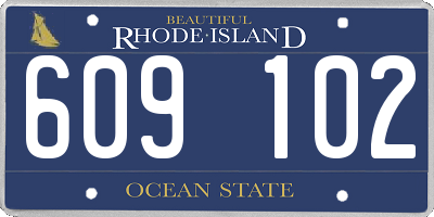 RI license plate 609102
