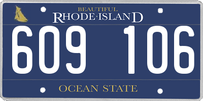 RI license plate 609106