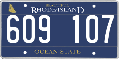 RI license plate 609107
