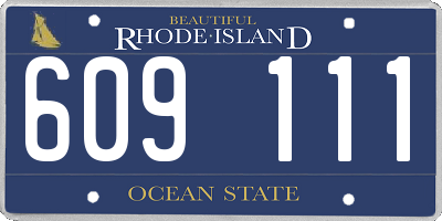 RI license plate 609111