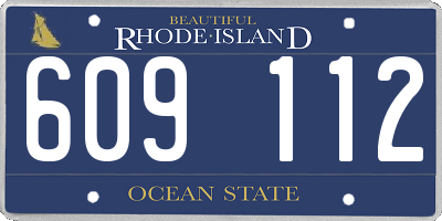 RI license plate 609112