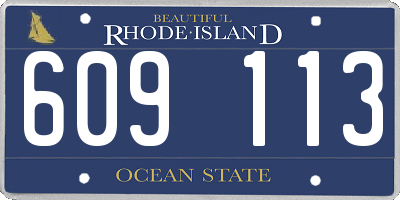 RI license plate 609113
