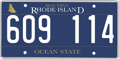 RI license plate 609114