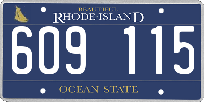 RI license plate 609115
