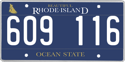 RI license plate 609116
