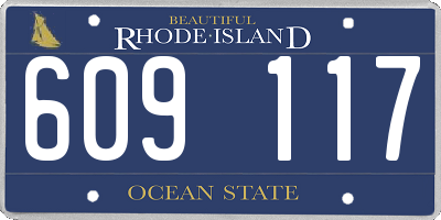 RI license plate 609117