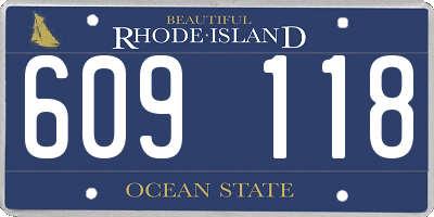 RI license plate 609118