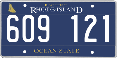 RI license plate 609121