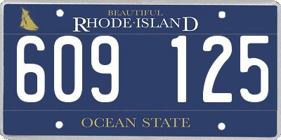RI license plate 609125
