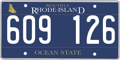 RI license plate 609126