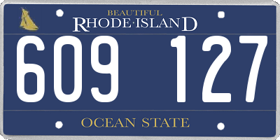 RI license plate 609127