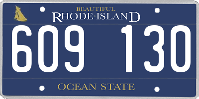 RI license plate 609130