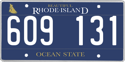 RI license plate 609131