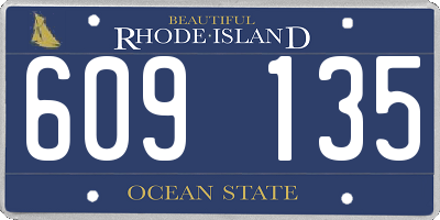 RI license plate 609135