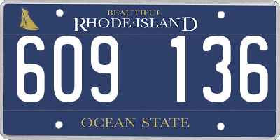 RI license plate 609136