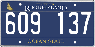 RI license plate 609137