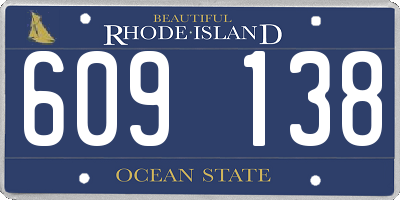 RI license plate 609138