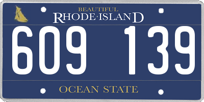 RI license plate 609139